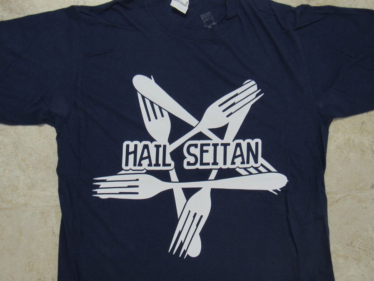 Hail Seitan Fork Pentagram T Shirt Hail Seitan Fork Pentagram T Shirt