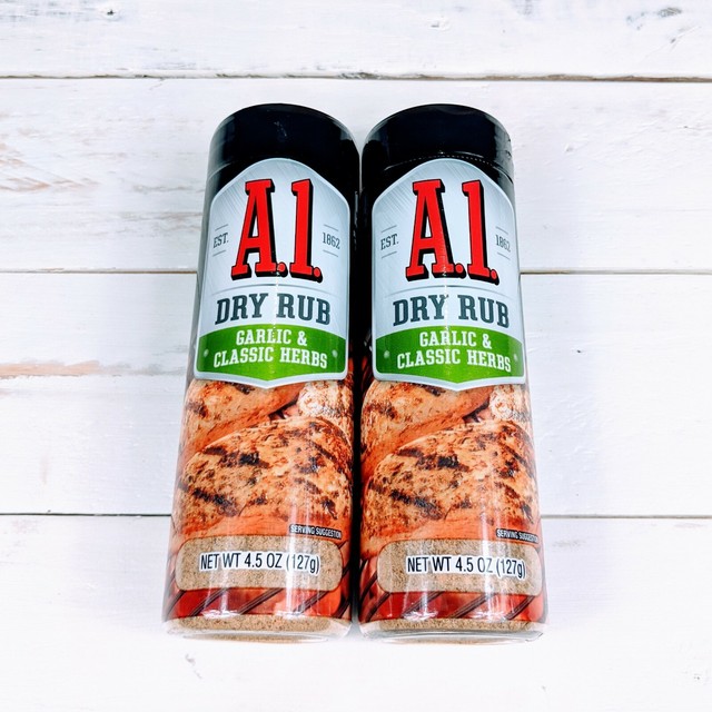 A1 Dry Rub Garlic & Classic Herbs Seasoning 4.5 oz Discontinued Exp 05/