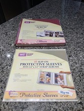 NEW WESTRIM 12x12 Cloth Album  Page Protectors. BURGUNDY. Memories Forever.