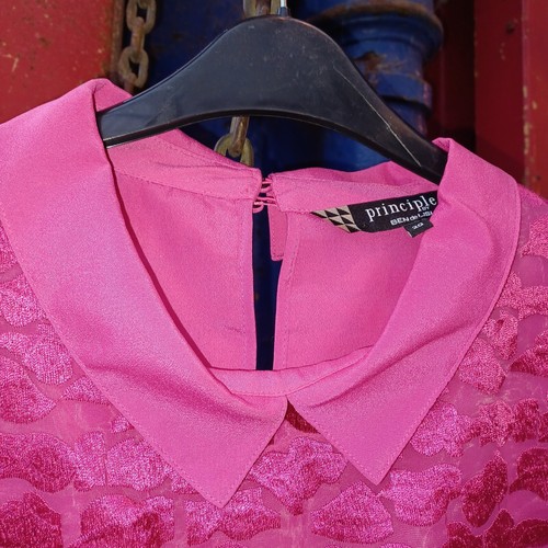 PRINCIPLES..BEN DE LISI..CERISE PINK EMBOSSED TOP ..SIZE 20..LADIES - Picture 3 of 4