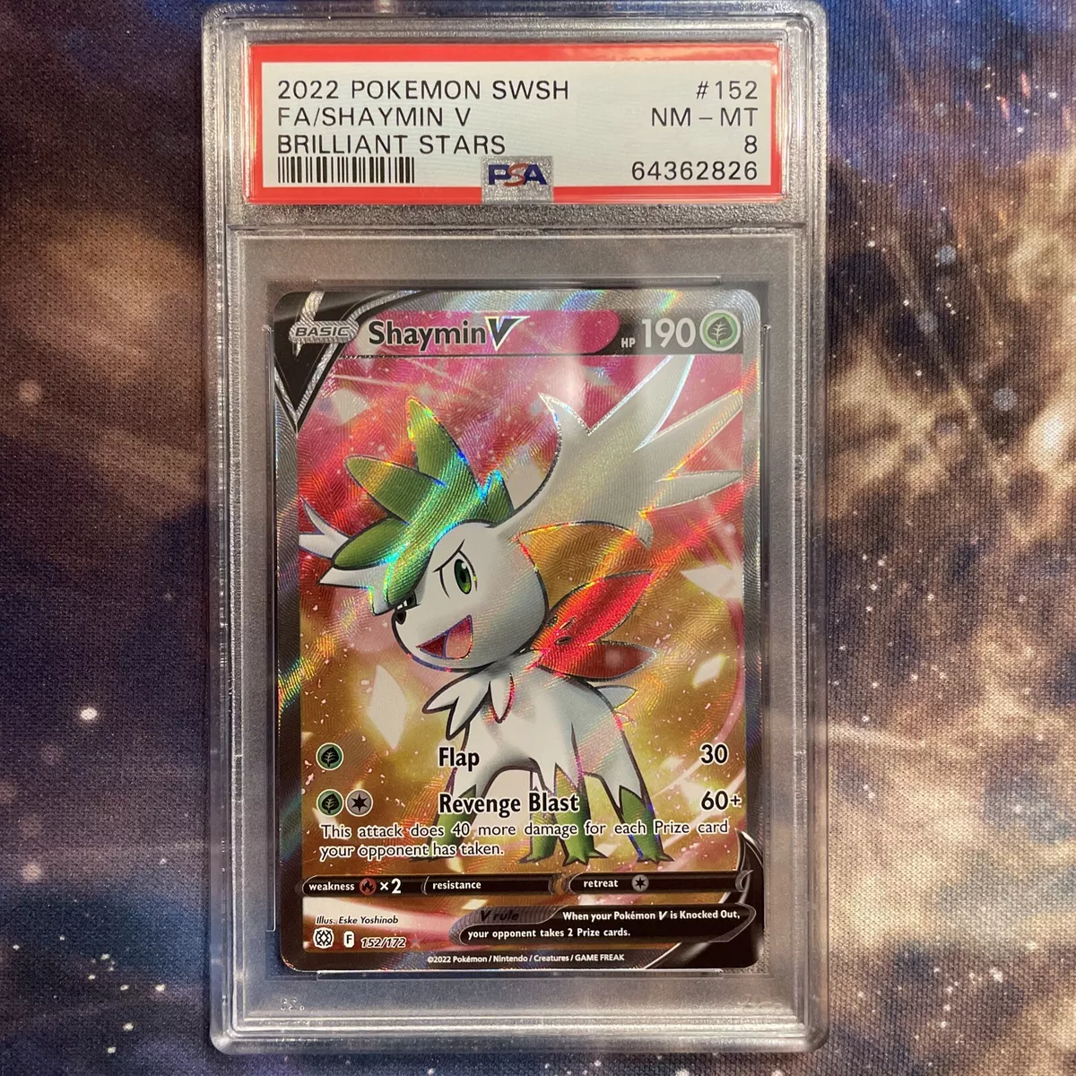 Pokémon TCG Shaymin V Full Art Brilliant Stars 152/172 NM+ Non Played