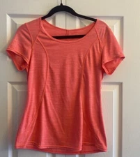 Layer 8 Pink Performance Athletic Tee Size M Workout gym Run Active 