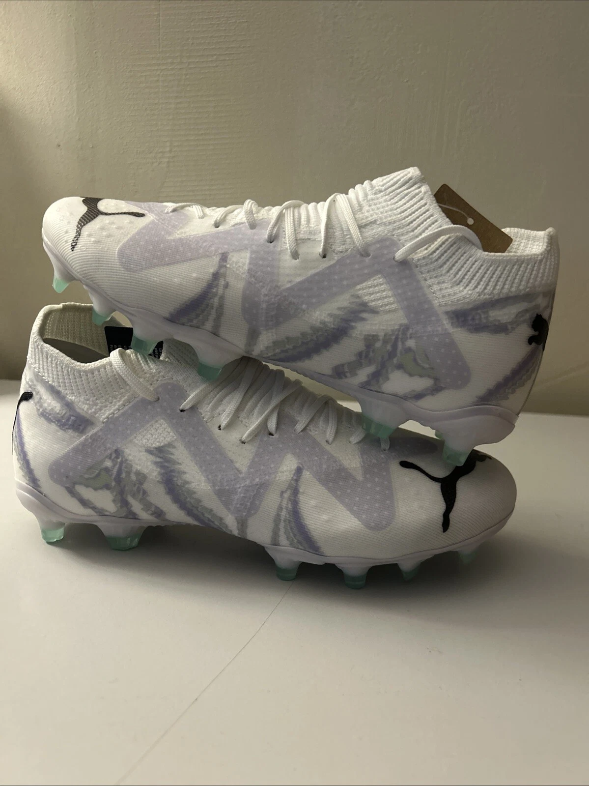 Tacchetti donna PUMA Future Match Brillance FG'bianco azzurro 107406 01 taglia 5 5