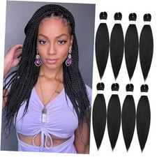 Braiding Hair Pre Stretched 16 Inch 8 Packs 16 Inch Pack of 8 1B 