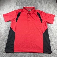 Ben Hogan Performance Golf Polo Shirt Mens XL 46-48 Red Black Short Sleeve