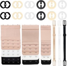 24PCS Adjustable Anti-Slip Bra Strap Clips for Back, Bra Strap Holders, Elastic