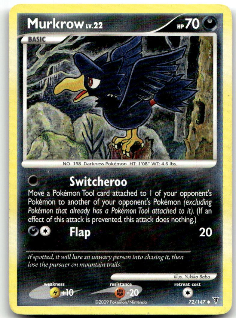 Murkrow 72/147 Uncommon Supreme Victors Pokemon Moderately Played