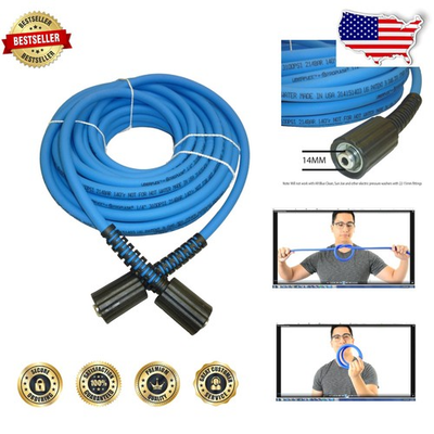 #ad UBERFLEX Pressure Washer Hose 1 4quot;x50#x27; 3100 PSI Kink Resistant Polyurethane USA $96.29