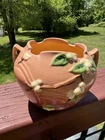 Original Roseville Bowl Vase with Handles Snowberry - Pink IRB 5