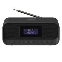 Groov-e Zeus DAB FM Clock Radio With Charging Pad And Bluetooth Black - GVCR04BK