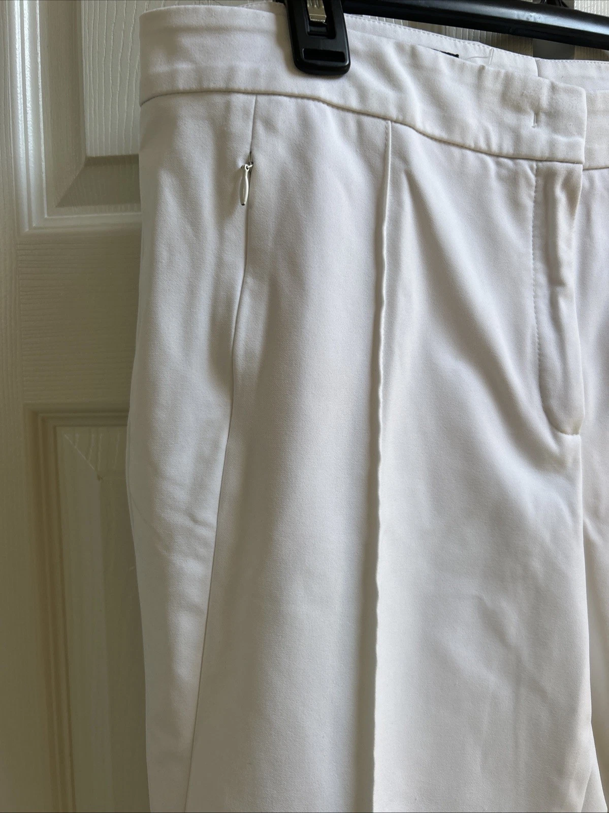OFF WHITE Pantaloni eleganti Escada Off White US XL 42 pantaloni carriera bottoni alla caviglia