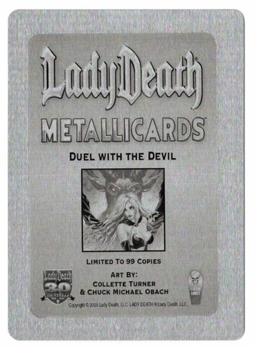 Lady Death Eternal Sabbath. Duel With The Devil Ultimate Metal Trading Card - Picture 2 of 2