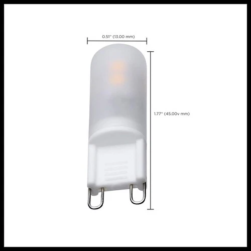 SATCO G9 15 Watt LED Replacement Bulb- Soft White, 2, Frosted, 180 Lumens, 3000K - Picture 2 of 8
