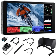FEELWORLD P6XL 6" Camera Monitor Built-in Battery 1200nits Touch Screen 4K HDMI