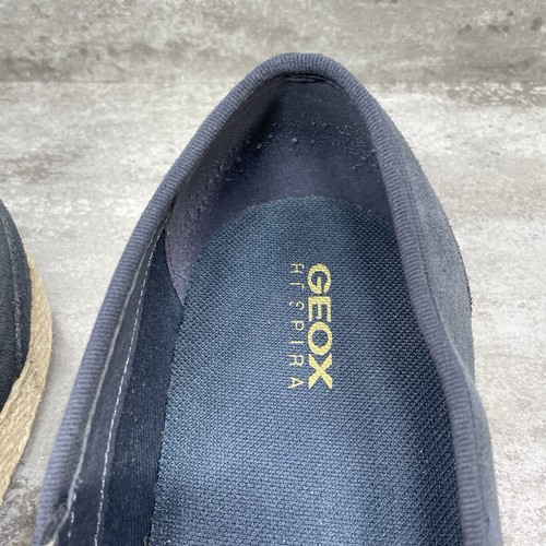 Geox Men's Respira Pantelleria Slip On Loafer Wedge Sandal Suede Blue Size UK 8 - Picture 14 of 22
