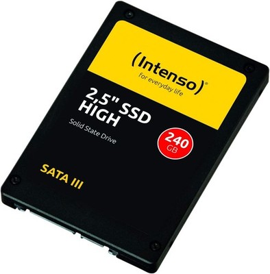 Intenso SSD 2,5 SATA III Festkörper-Laufwerk 240GB 520MB/s Schwarz Intern