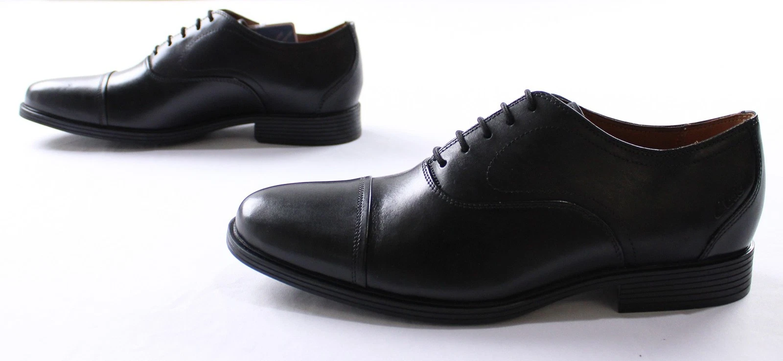 Scarpe eleganti Oxford Clarks da uomo Whiddon stringate JL3 nere taglia US:9 UK:8