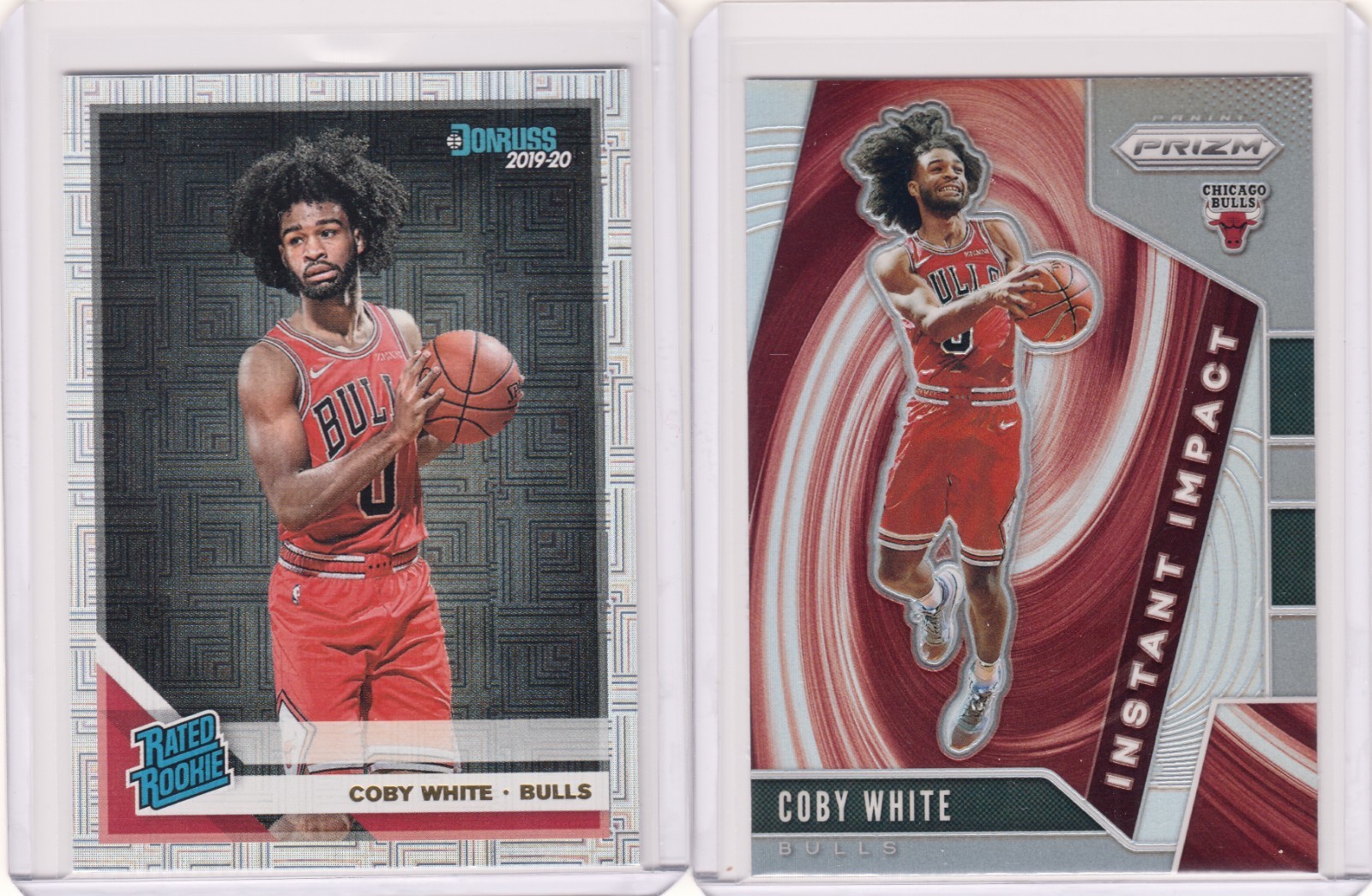 2 Coby White RC  ▪  2019-20 Donruss INFINITE #206 & Instant Impact SILVER Prizm