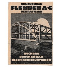 Original Werbung Brückenbau Flender AG Benra...