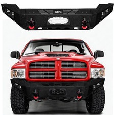 For 2002-2005 Dodge Ram 1500 Steel Front Bumper With Winch Plate 4xled Lights