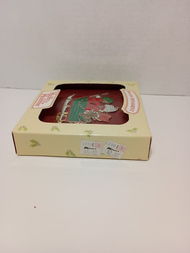 American Greetings Holly Hobbie Brass Christmas Ornament Holiday Decoration VTG - Picture 4 of 4