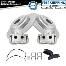 Front Brake Pad & Rotor Kit Semi-Metallic Premium G-Coated For 14-16 Chevrolet