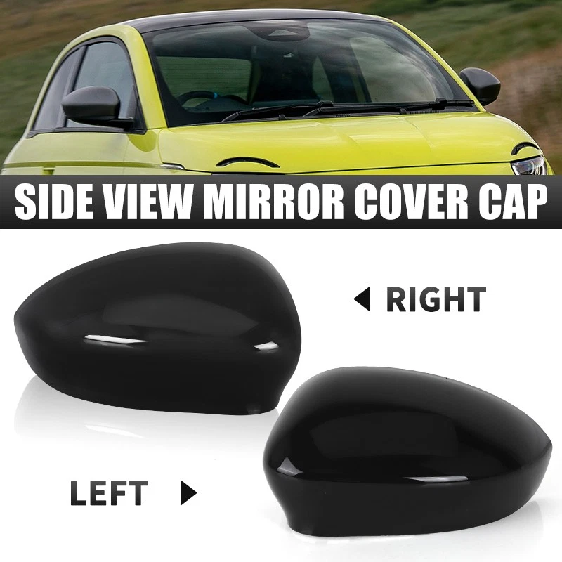 Tapa de espejo retrovisor izquierdo derecho para Fiat 500 500C GRANDE PUNTO 2007-23 Foto 3 de 4