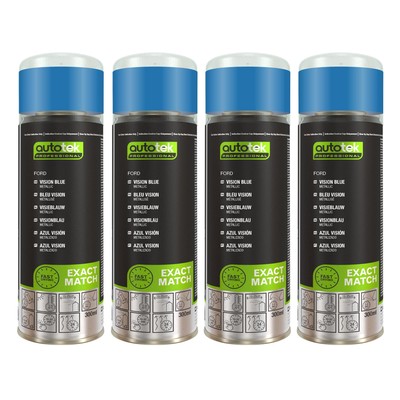 Autotek schnelltrocknender hochdeckender Aerosol-Sprühlack Ford Vision blau 300 ml x4