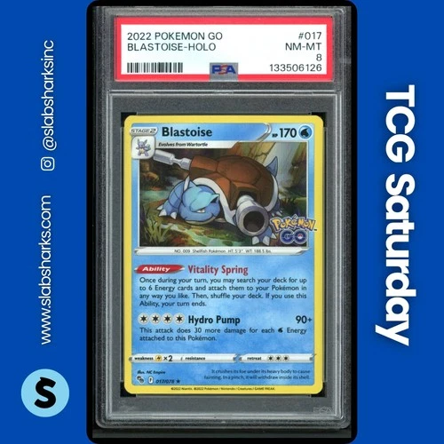2022 POKEMON SWORD & SHIELD GO #017/078 BLASTOISE HOLO PSA 8