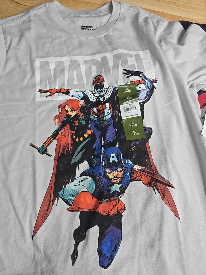 Pack de 2 camisetas Marvel Capitán Americano Brave New World niños talla XL (14-16) Foto 3 de 4