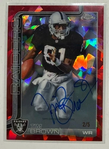 2025 Topps Chrome Sapphire Football Red Tim Brown #CLA-TBR