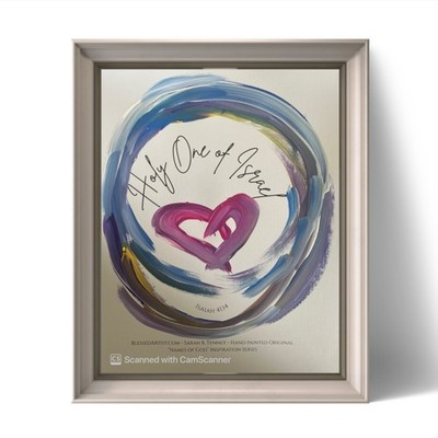 BLESSED#1092 HOLY ONE OF Names of God Art 8x10 Original Paper Christian Abstract