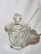 Baccarat Crystal BRETAGNE Mustard Jar with Li...