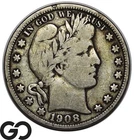 1908-D Barber Half Dollar