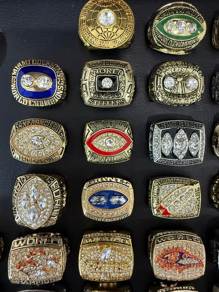 NFL Réplica Super Bowl Anillos 1-58 Incluye Estuche Completo Y Trofeo Super Bowl Nuevo Foto 4 de 4