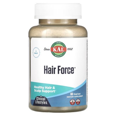 2 X KAL, Hair Force, 60 VegCaps-Worldwide