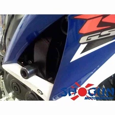Shogun No-Cut Frame Sliders Black fits Suzuki GSX-R600/GSX-R750 2008-2009