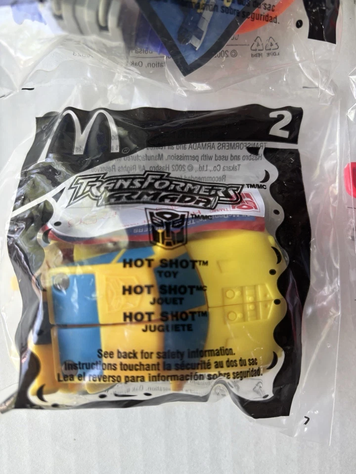 Transformers Armada 4pc Lot #2,3,4,8 McDonald’s Happy Meal 2002 NEW In Package - Image 2 of 4