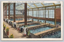 Sutro Baths Postcard Saltwater Bath Complex San Francisco California #0400