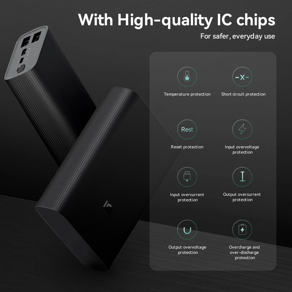 Xiaomi Mi Power Bank 3 Ultra Compacto, 10000 mAh, Negro Grafito Envío Rápido Foto 3 de 4