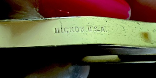 Vintage Large Sliding Hickcock Two Hand Broad Sword Tie Clip - Picture 5 of 5