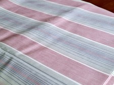 Mako Damast Stoff  8 Meter   rosa gestreift  50er Jahre,  unbenutzt.......