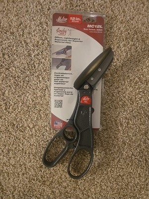 Malco MC12L Andy Offset Aluminum Handled Snips 12''  USA made