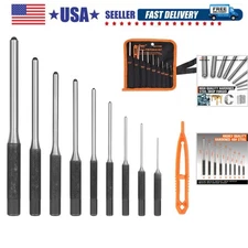 9 Pieces Roll Pin Punch Set, Removing Repair Tool with Holder for Automotive,...