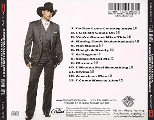 Trace Adkins American Man: Greatest Hits 2 (CD) - Imagen 2 de 2