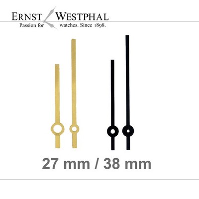 Zeigersatz für UTS Mini-Quarzwerke 27 mm / 38 mm