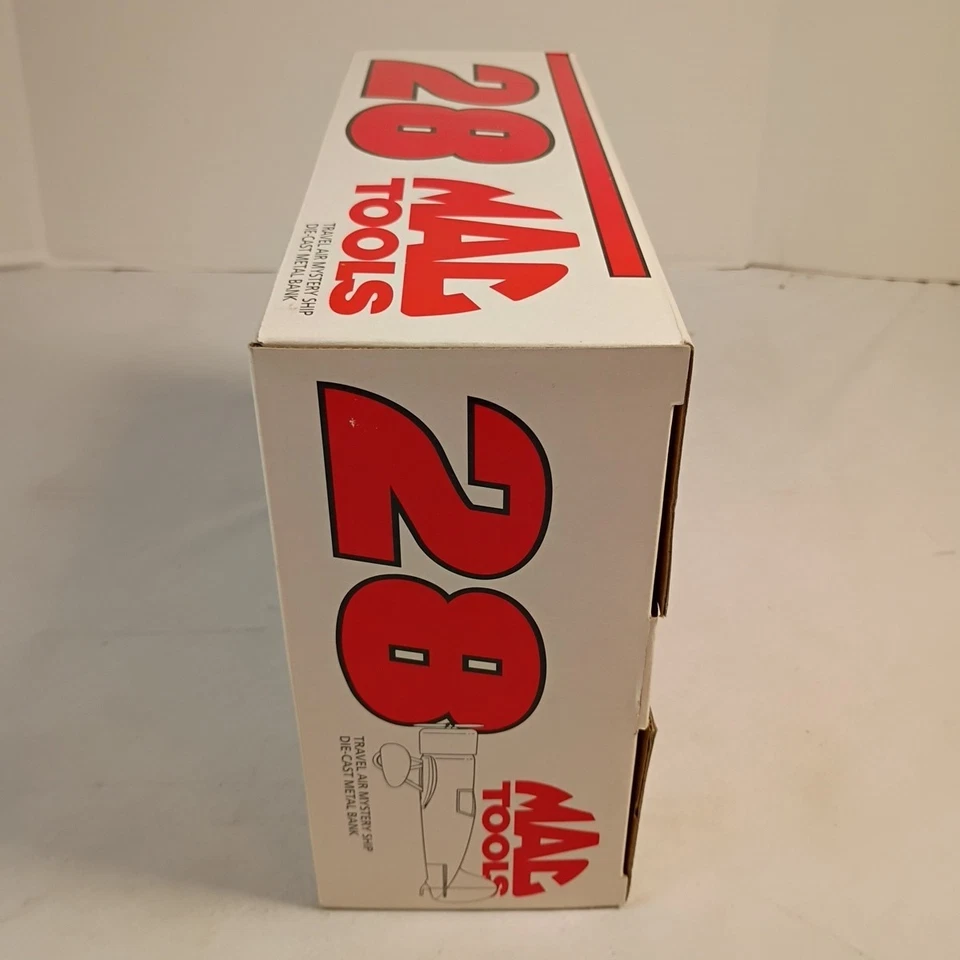 Mac Tools #28 Davey Allison Airplane Diecast Bank Travel Air Mystery Metal Bank - Изображение 3 из 4