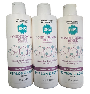 DHS CONDITIONING RINSE w/ Panthenol Fragrance-Free 8oz ( 3 pack ) 