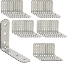 50 X Staffe Angolari (40 X 40 X 16) Squadrette Angolari Metallo 90 Gradi Support