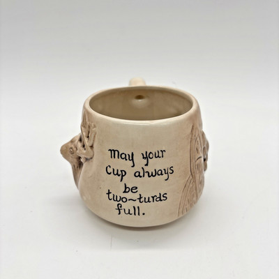 Vintage Hidden Surprise Coffee Mug Deer May Your Cup Always Be Two-turds Full